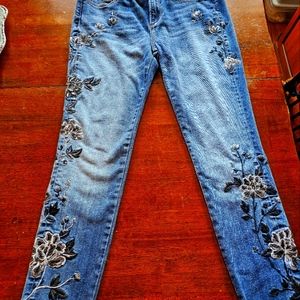 Driftwood floral embroidered jeans skinny 29x28